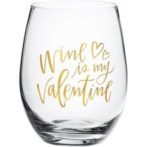 Wine Glass – Wine Is My Valentine
